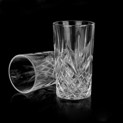 China Top Selling Designer High Ball Tumbler Whiskey Glass Set Viable Whole Set For Drinking Textured Glassware With The Dishwasher Safe for sale