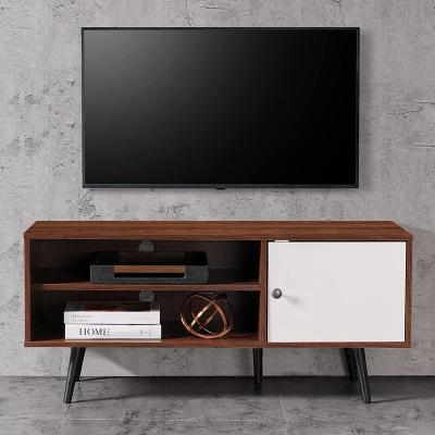 China Convertible TV Stand Up Storage Cabinet Media Center Entertainment Center Wood 43 Inch Modern Adjustable Console Mid Century for sale