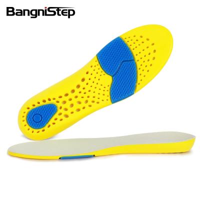 China Breathable fabric+PU+GEL ODM OEM Professional Arch Support Inserts Running PU Insole For Athletic Shoes for sale