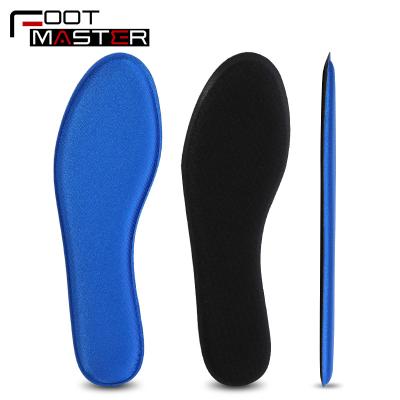 China Memory Foam Manufacturer Blue Thick Inner sole fatigue plantillas anti foam insoles for shoes for sale