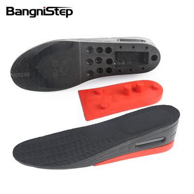 China Breathable Integral PU 2 Layers Height Increasing 5cm Adjustable Insole Air Cushion Insole for sale