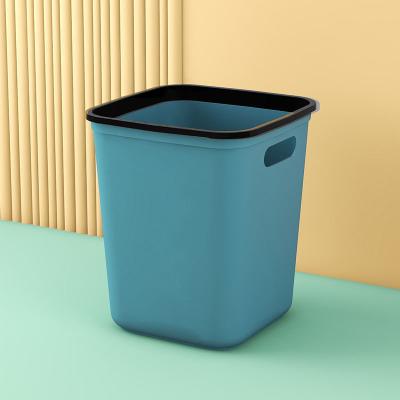 China Living Room Creative Living Room Bedroom Creative Home Office Large Toilet Open Trash Paper Basket With Pressure Ring Trash Can Mockup for sale