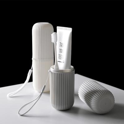 China Organizer Travel Packaging Toothbrush Holder Toothbrush Storage Box Viable Portable Carrying Plastic Case for sale