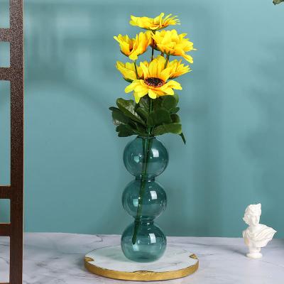 China Modern Reliable Clear Quality Bud Glass Flowers Vase Modern Frosted Large Glass Vase for sale