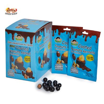 China Chocolate Crispy Snack Choco Coated Ball Covered With Peanuts Round Confectionery Supplies Peanut Chocolate for sale