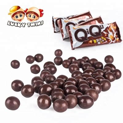 China Chocolate snack choco peanut ball round healthy granulated confectionery chocolate dipped peanuts for sale