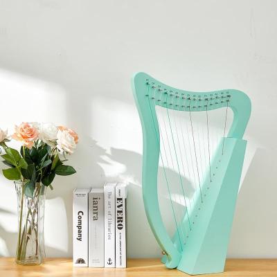 China Portable 15 String Lyre Harp Solid Wood Prizes With Tuning Key for sale