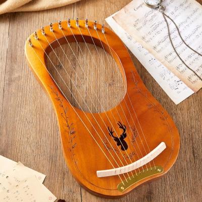 China Mini portable cega wooden harp lyre 10 strings other musical instrument for sale