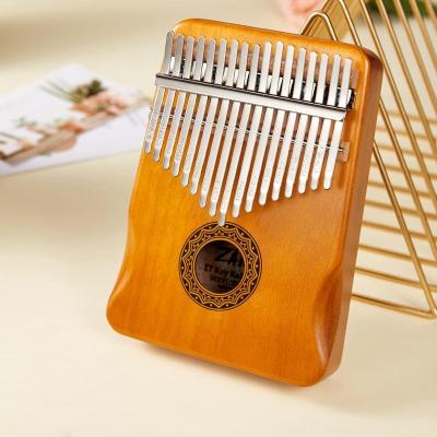 China New Free Sample 17 Keys Thumb Piano Popular Instrument Kalimba Solid Mahogany Finger Piano for sale