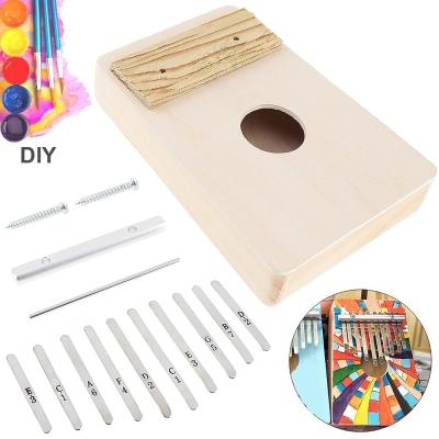 China Popular DIY 17 Thumb Piano Finger Percussion Kids Tone Kalimba Mbira Small Hand Wooden For Kids for sale