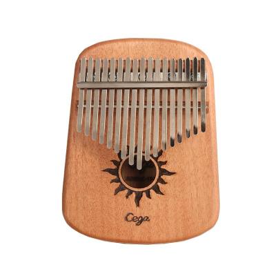 China 2019 popular new and hot amazon points 17 inch mahogany finger piano key kalimba mbira for sale