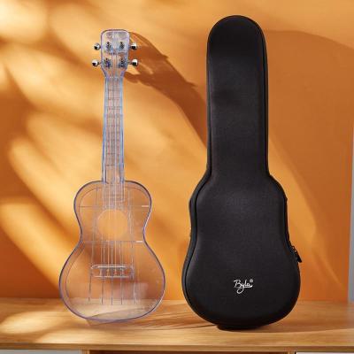 China Newest Popular Air-Nova Korea Ukulele 23inch Mini Colorful Acrylic Solid Guitar Bass For Students for sale