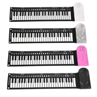 China Flexible Soft Electric Digital Foldable 49 Keys Roll Up Piano Keyboard For Children Education Leisure Goods for sale