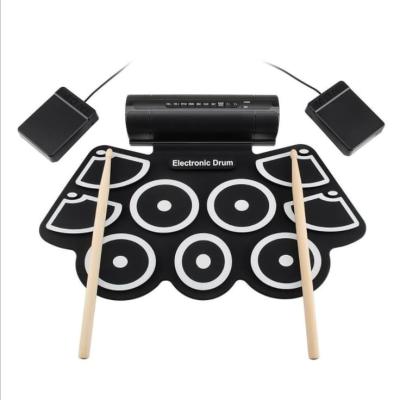 China Portable Portable Roll Up Electronic MIDI Drum Set Kits 9 Pads Built-in Speakers Practice for sale