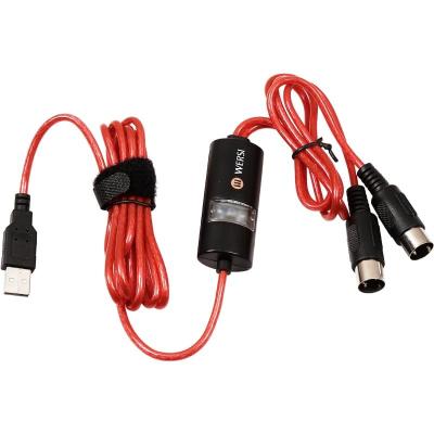 China Wire 5 Pin Din Midi Plug To 3.5mm Jack Stereo Jack USB Interface Link Audio Cable for sale