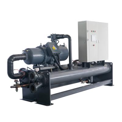 China HDPE Pipe Cooling Line Hotels Water Cooled Chiller 100 Ton Screw Water Chiller for sale