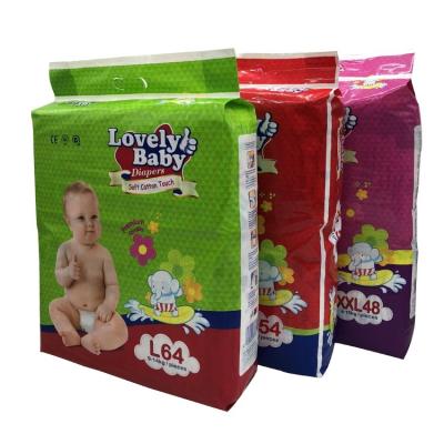 China High Quality Cloth Like Cotton Film Magic Disposable Sleepy Baby Diaper Nappy From Manufacturer for sale