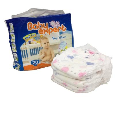 China Soft Non-Woven Disposable A Grade Softcare Bale Baby Diaper Baby Pants for sale