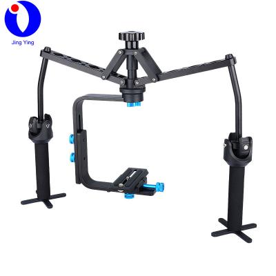 China Cheap Aluminum Alloy JingYing Double Grip Video Camera Spider Stabilizer For Camera for sale