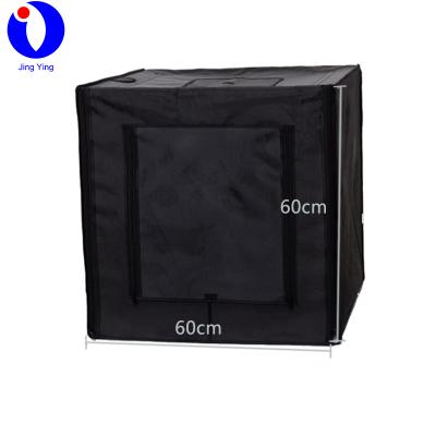 China JingYing Article Lamp Cheap Portable Photography 60cm LED Photo Studio Light Box Double For Photography 60x60x60cm for sale