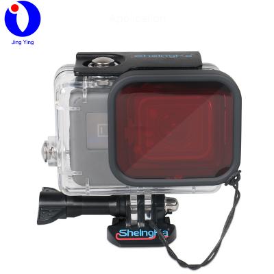 China Delivery Time JingYing Fast Action Camera Lens Go Pro 5 6 Waterproof Housing Filter For Go Pro 5 6 for sale