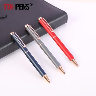 China Agriculture TTX Custom Color Advertising Print Logo Office Metal Ballpoint Pen Inspirational Gift Pen Set for sale