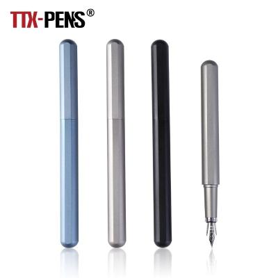 China Student TTX Blue White Parker Metal Flex Nib Wide Nib Calligraphy Fountain Pen Ink Pen for sale