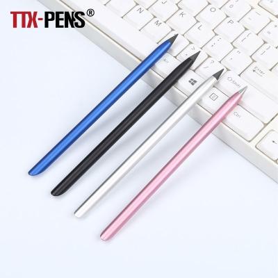 China Promotional Pencil TTX Wholesale Slim Thin Metal Customization Inkless Eternal Infinity Pencil With Logo for sale