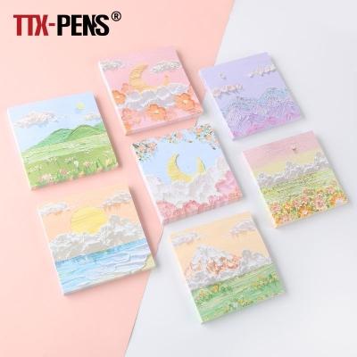 China Self-Adhesive TTX Promotional Cute Student Note Book Creative Cartoon Sticky Note Message Paper Memo Pad Scrapbook for sale