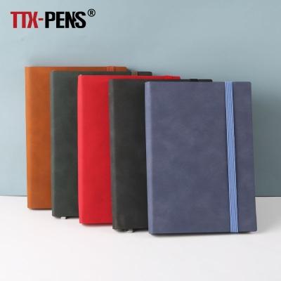 China Printed TTX Personalized Custom A5 Planner Journal Diary PU Leather Cover Notebook With Elastic Band for sale