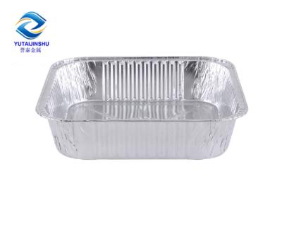 China Fast Food Rectangle Aluminum Foil Container Food Container for Take Away for sale