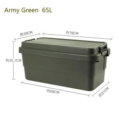 China DOD Solid Hot Seller PP 65L Camping Tools Storage Basket Outdoor Camping Storage Box for sale