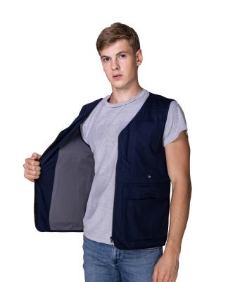 China Summer Cooling Air Conditioning Jacket Smart Casual Style Regular Length Cooling Vest for sale