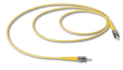 China DIN Plastic Single Mode Optical Fiber Cable , ST ST Fiber Patch Cable SM DX 9/125 for sale