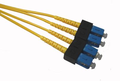 China Singlemode PVC Optical Fiber Patch Cable , SC-SC SM 9 / 125 3.0mm Fiber Cable for sale