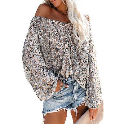 China Autumn Fashion Off Shoulder Tube Top Anti-Pilling Oversized Lace Ruffles Sheath T-shirt Blouse Women for sale