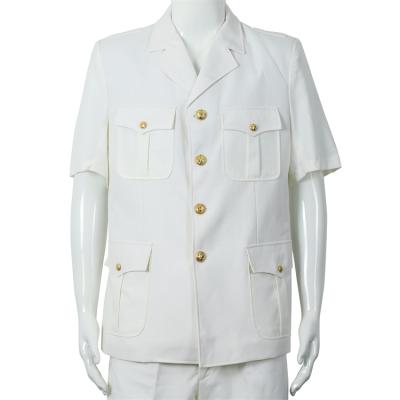 China New Design Sleeve Formal Dress Africa Mid-Asia Ceremonial Short White Anti-Static Man Formal Military Uniform for sale