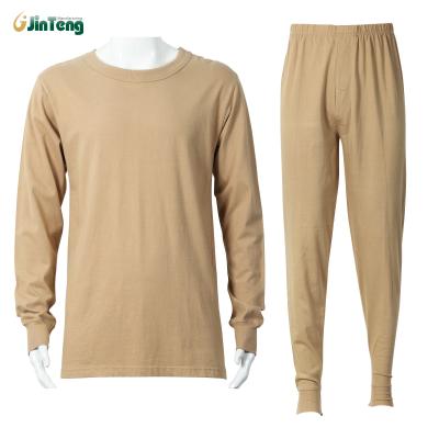 China 100% Cotton Comfortable Mens Pajamas Military Army Thermal Underwear Anti-Static for sale