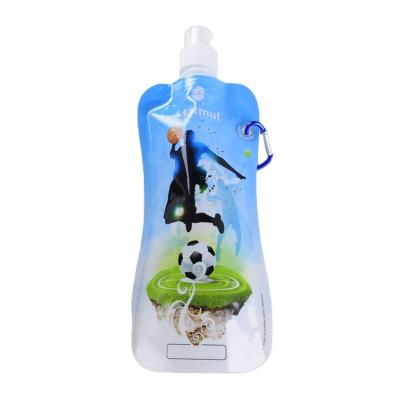 China Sustainable Safeshine 480ml Hot New Products Refillable Collapsible Custom Water Bottle Logo Water Pouch for sale