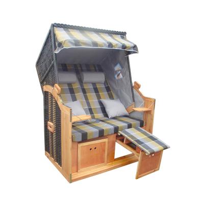 China Factory Supply High Quality Easy-carry Folding Wooden Beach Chair Strandkorb for sale