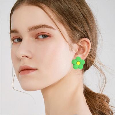 China Hot Selling Rainbow CLASSIC 2022 Apple Resin Jewelry Drop Earring Set New Fruit Kid Girl Hot Custom Acrylic Plastic Stuff Colorful Resin Jewelry Set for sale