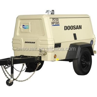 China Doosan Ingersollrand P250/HP185 185CFM-250CFM Lubricated Air Compressor Originally USA Deutz Diesel Engine Pressure 7-10bar for sale