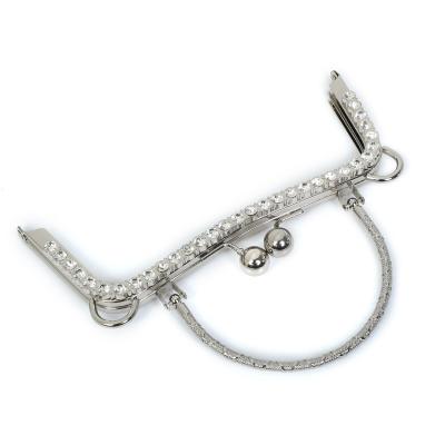 China Mirror Polished Metal Clutch Frame Hardware 20×7.5cm For Purse for sale