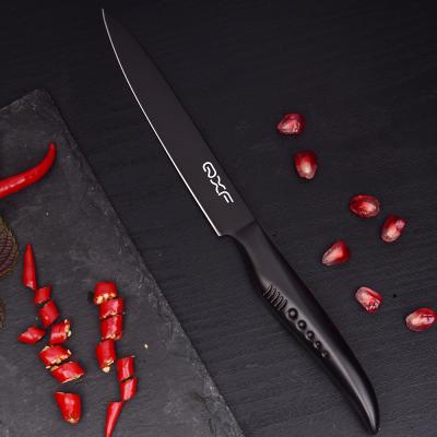 China Amazon viable hot selling black kitchen knife 5 inch kitchen knife for cutting food for sale