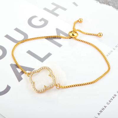 China CLASSIC Stainless Steel Adjustable Gold Modalen Charm Bracelet Thin Chain Jewelry for sale