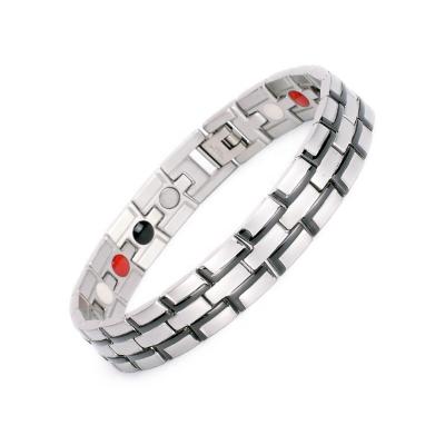 China Titanilum Health Bracelet Modalen Titanium Energy Bio Bracelet Magnetic Pure Germanium Jewelry For Man for sale