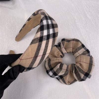 China Decoration C Luxury G L F-D Famous Hair Accessories Designer Plaid Headbands Cabello Accesorios Brand Headband Scrunchies Designer Set for sale