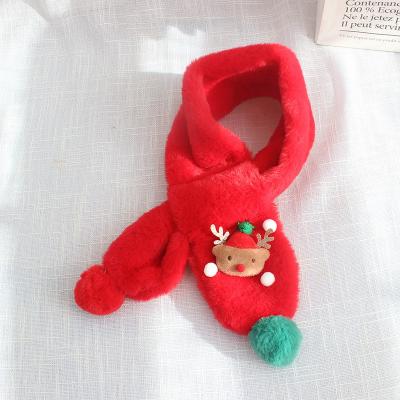 China Outdoor Daily Life Kids Keep Warm Scarf Rabbit Skin Super Soft Artificial Santa Claus Elk Scarves Christmas Fashion Kids Props for sale