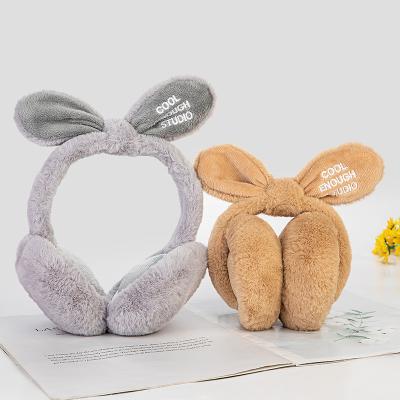 China Fashion Rex Rabbit Fur Earmuff Girls Winter Daily Life Cute Outdoor Cute Funny Earmuffs Embroidered Monogrammed Bow Padded Ear Cuffs for sale