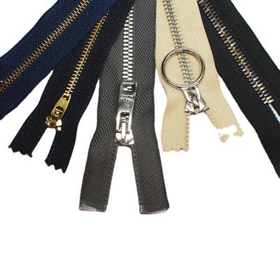 China Other Color Custom Metallic Double Sided Two Way Plastic Zippers for sale